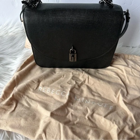 NWT brand new Rebecca Minkoff Love Too Crossbody Black Chain Strap Purse Bag - Picture 1 of 9